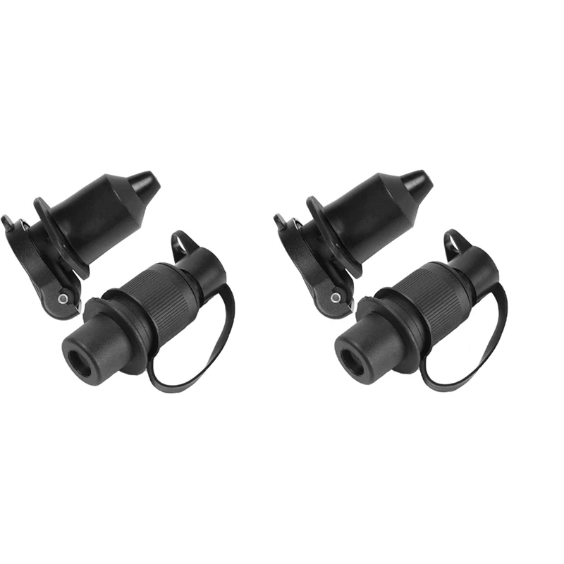 2X Trailer Plug Adapter Motorhome Power Cord Socket Connector Plug Socket 3-Pin European-Style Car Trailer Adapter