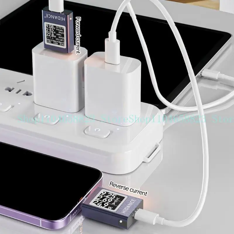 

652F Тестирование телефона Метр Type-C Тестер детектор зарядного устройства Многофункциональный метр тестера теста