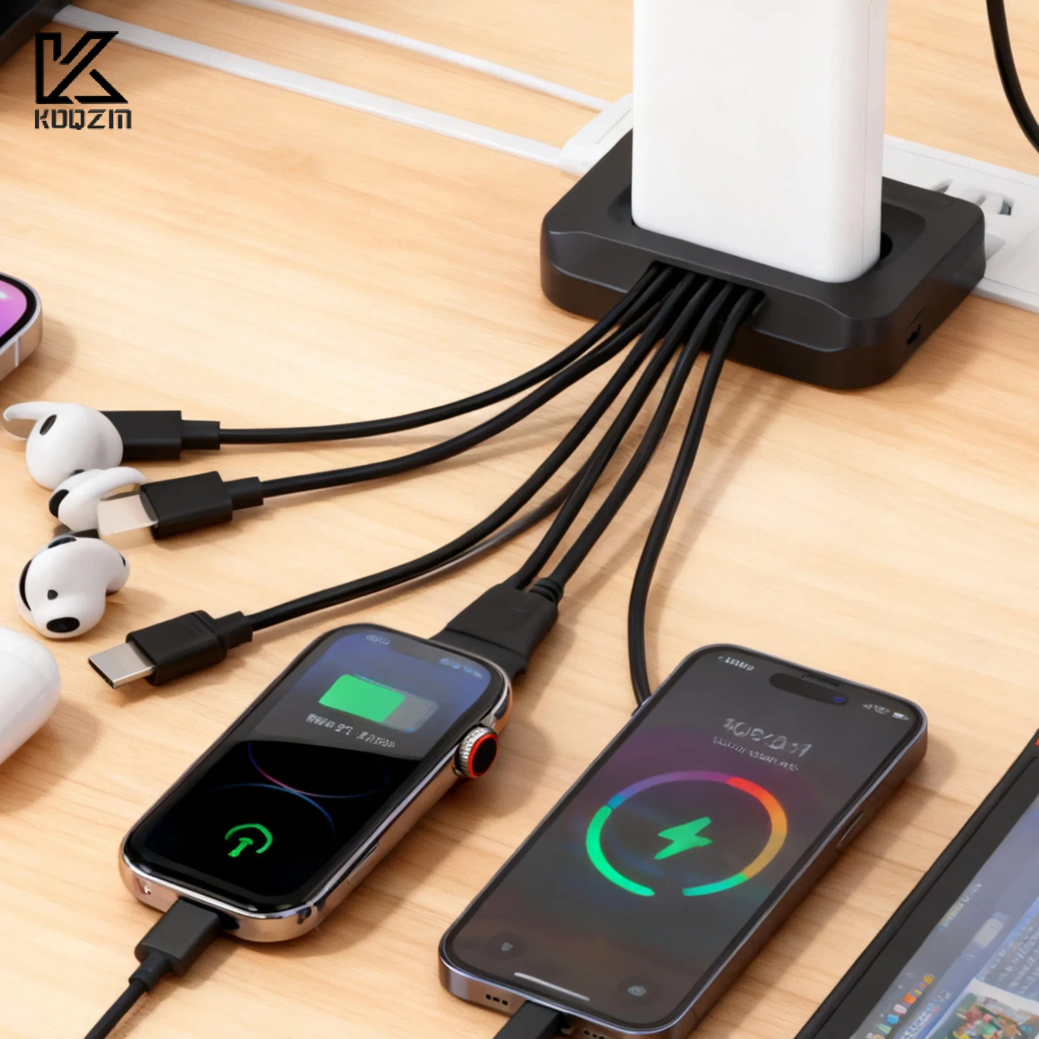 العالمي 10 في 1 USB كابل شحن الطاقة 20 سنتيمتر المصغّر USB تيار مستمر الهاتف المحمول مهايئ شاحن التوصيل الحبل للهواتف