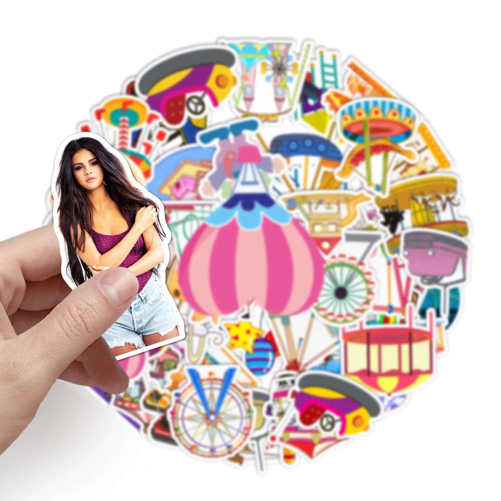 10/30/50 قطعة سيلينا غوميز ستار الممثل المغني البوب ملصقات مثير سكوتر سجل القصاصات Diy بها بنفسك الاطفال اللعب سيارة ملصقات مصورة مقاومة للماء #2