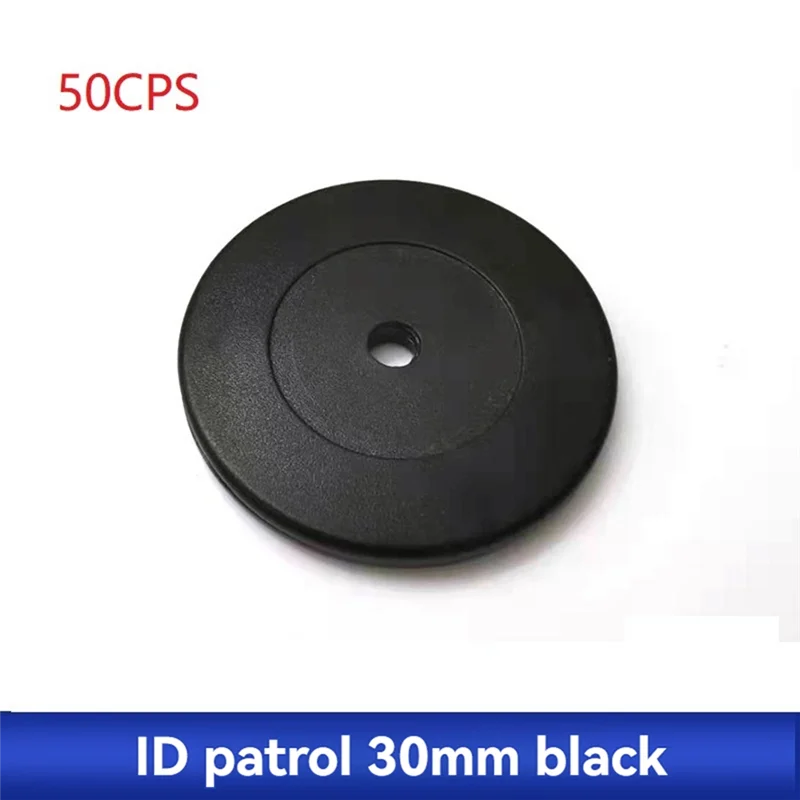 Punto di controllo NFC A25P per sistema Guard Tour 50 pezzi Impermeabile 30 mm Punto di pattuglia 125 KHZ RFID IC Tag Token con supporto adesivo