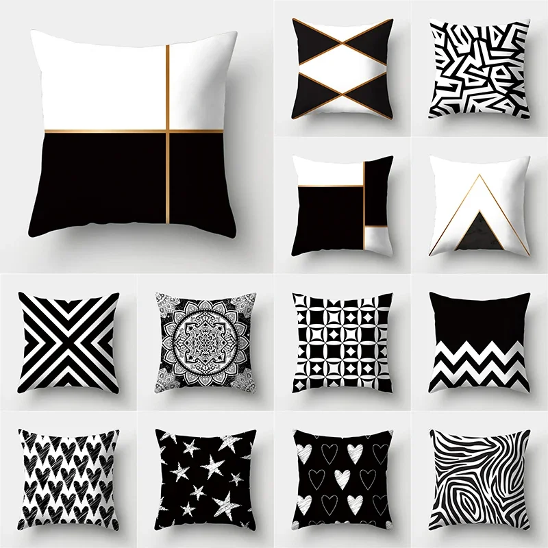 

Geometric Print Polyester Decorative Sofa Cushions Pillow Covers Soft Pillowcase Home Decor Cushion Cover