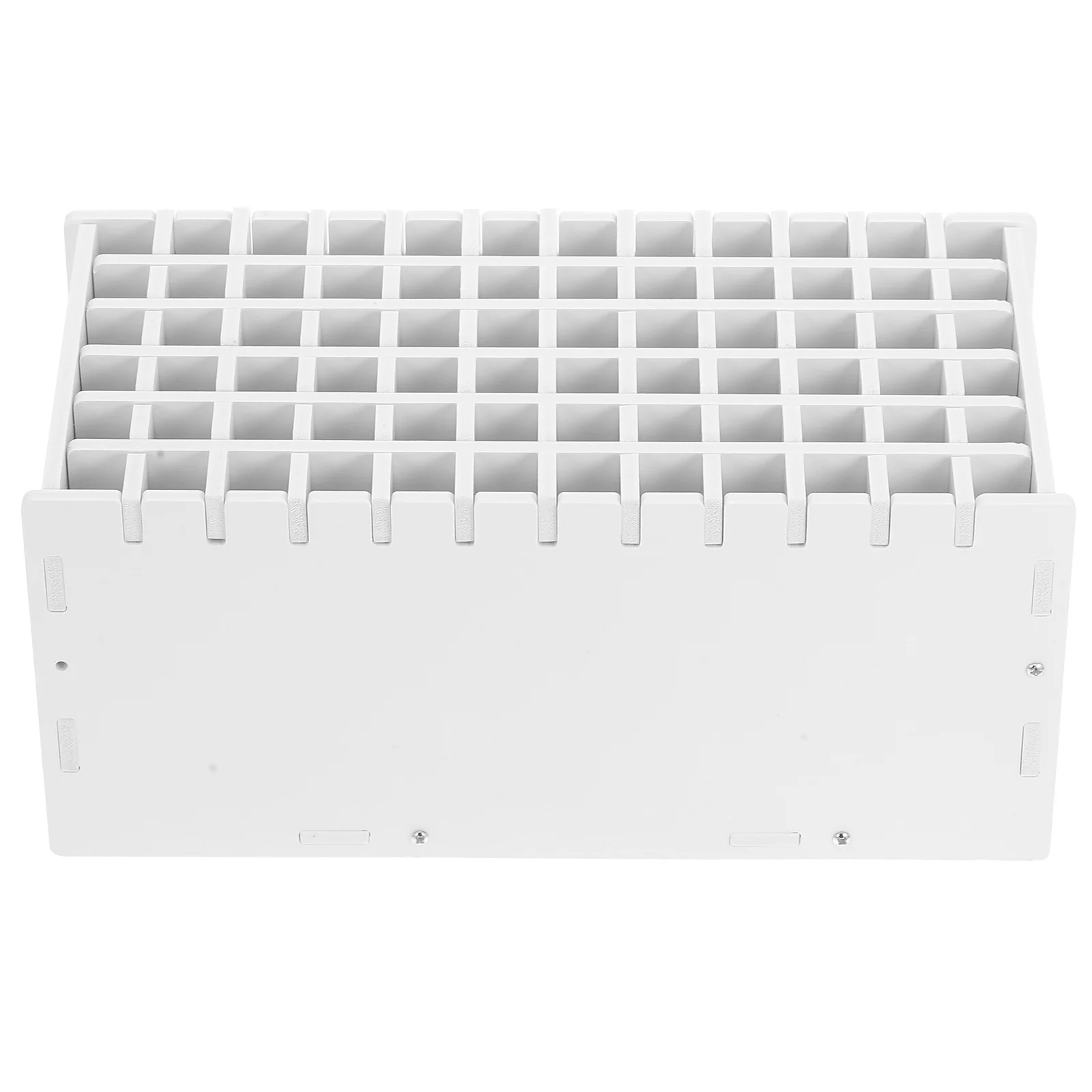 

Large Capacity Marker Pen Storage Rack 72 Grid Wood-Plastic Board Easy Assemble Desk Organizer Pencil Holder Art Marker Display