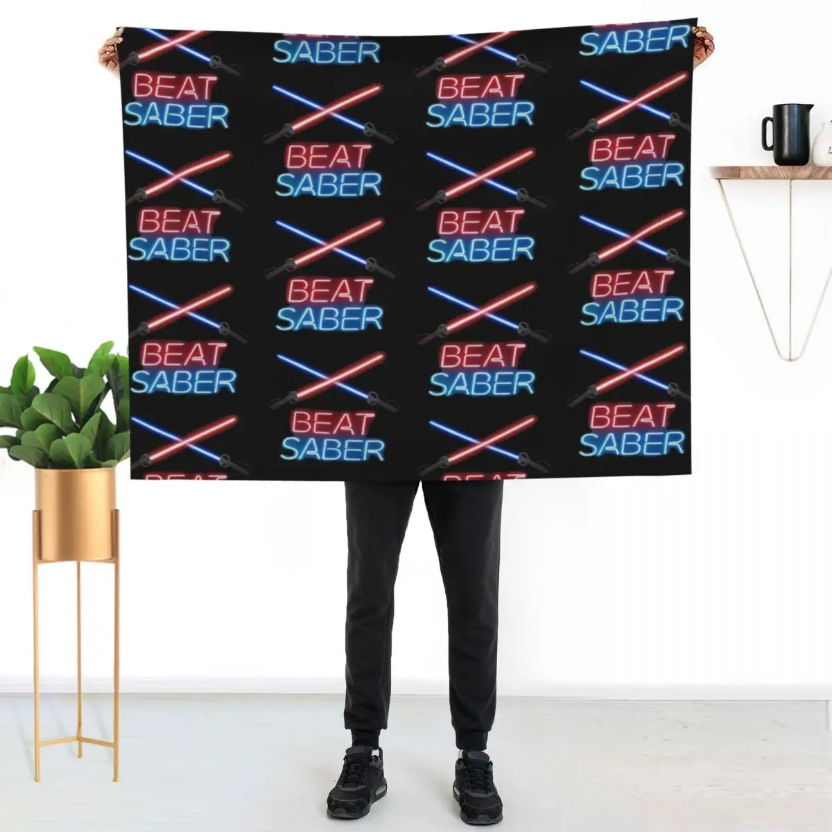 

Beat Saber2 Throw Blanket Lightweight Cozy Blanket for Bed Sofa
