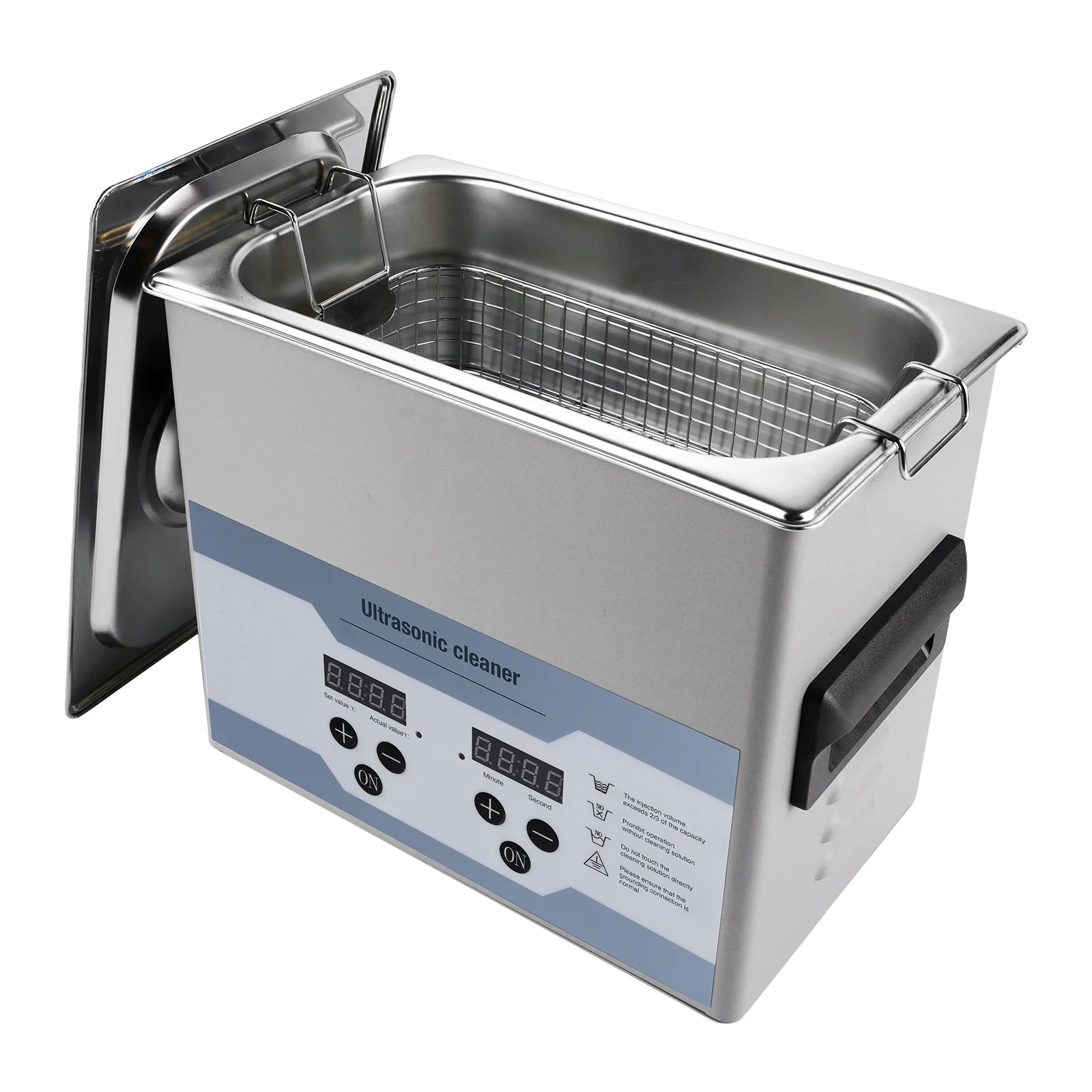 3.2L Commercial Ultrasonic Cleaner with Timer & Heater Jewelry Digital Sonic Cleaner Dental & Lab Equipment