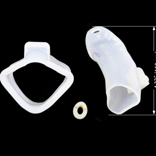 Silicone Male Chastity Device  Click&Lock Cobra Cock Cage Cock Ring Sleeve Lock Penis Cage Bondage Belt Fetish Sex Toy for Men