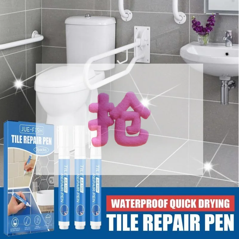 3Pcs Tile Repair Pen Waterproof Anti Mildew Tile Gap Refill Marker For Bathroom Floor Wall Tile Grout Renovation