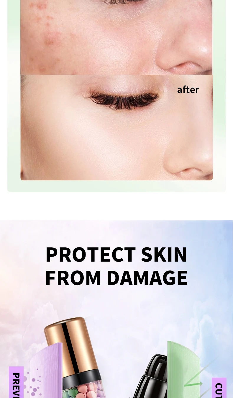 O'CHEAL One-Step Three Color Spiral Contour Isolation Primer Feuchtigkeitscreme Gesichtspflege Corrector Foundation Makeup Cosmetic – Detail 5