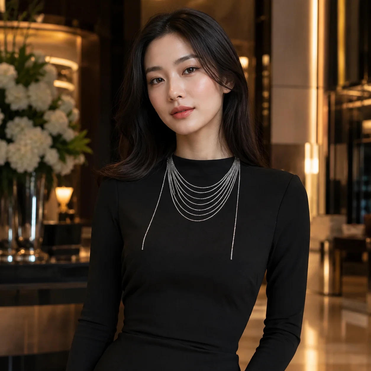 Trendy Cool Spicy Girl Body Chain, Exaggerated Premium Chest Chain, Sequin Pure Desire Back Clavicle Chain For Women
