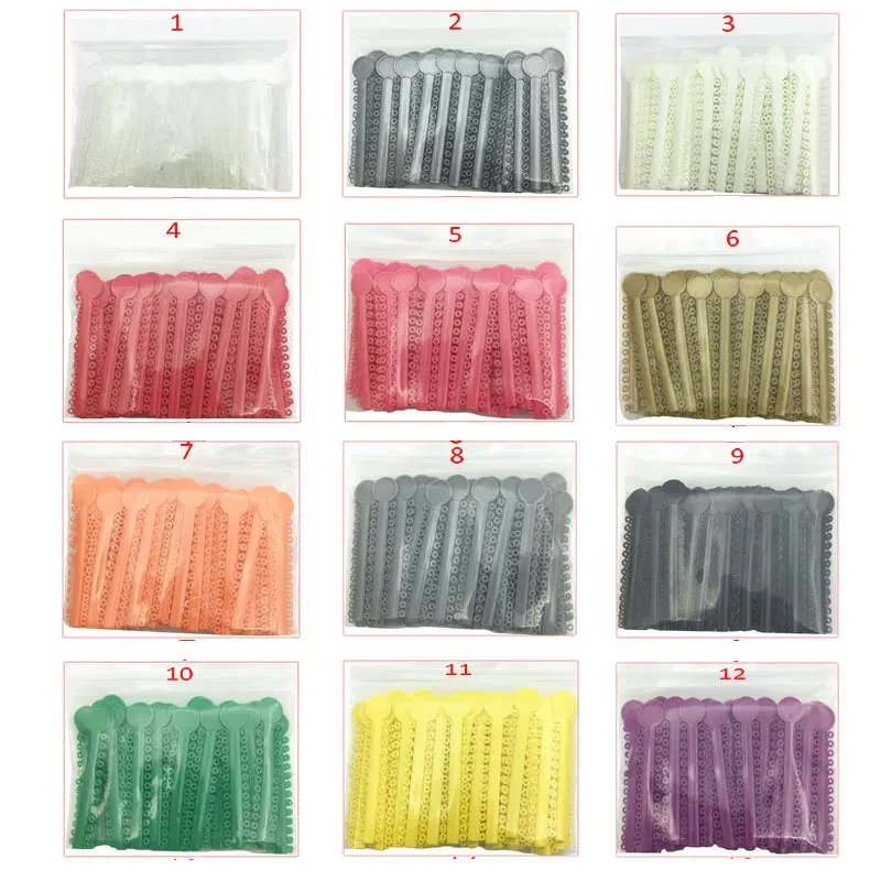 

40Pcs/bag Dental Elastic Ligature Ties Orthodontic Rubber Bands for Brackets Braces 40 Colors Optional