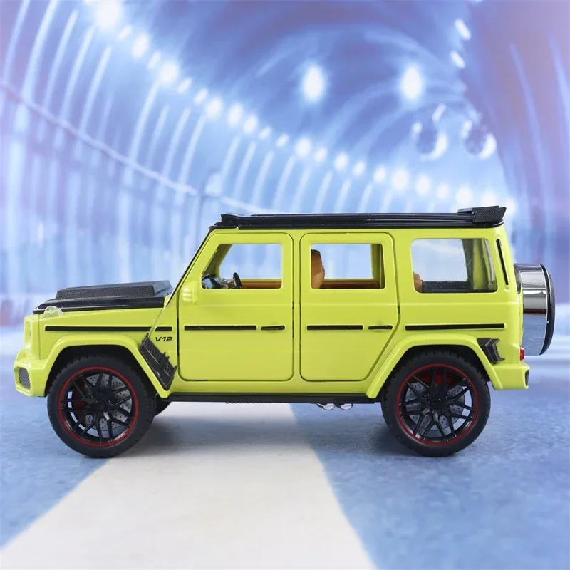 1:24 Mercedes-Benz G63 Off-Road Auto Simulatie Diecast Metalen Legering Model Auto Geluid Licht Pull Back Collectie Kids Speelgoed Cadeau X59