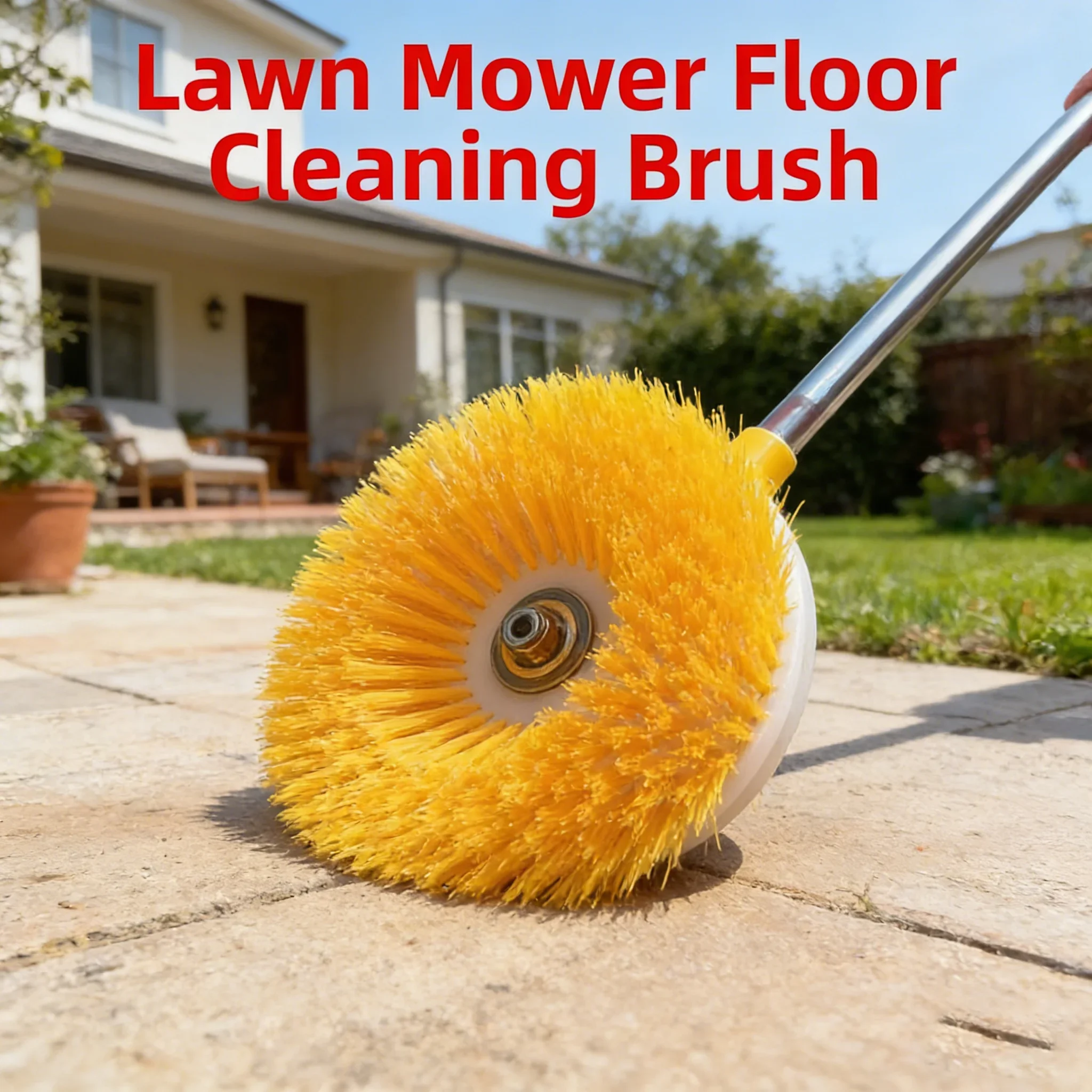 Powerful Electric Scrub Brush for Effortless Floor Cleaning - Rotary Nylon Brush for Garden Lawn Mower