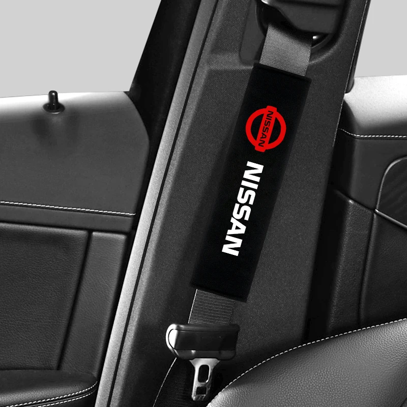 2 قطعة غطاء حزام الأمان منصات الكتف مقعد السيارة حزام الكتف وسادة الحال بالنسبة لنيسان X-trail قاشقاي ملاحظة جوك سنترا نافارا ميكرا ليف