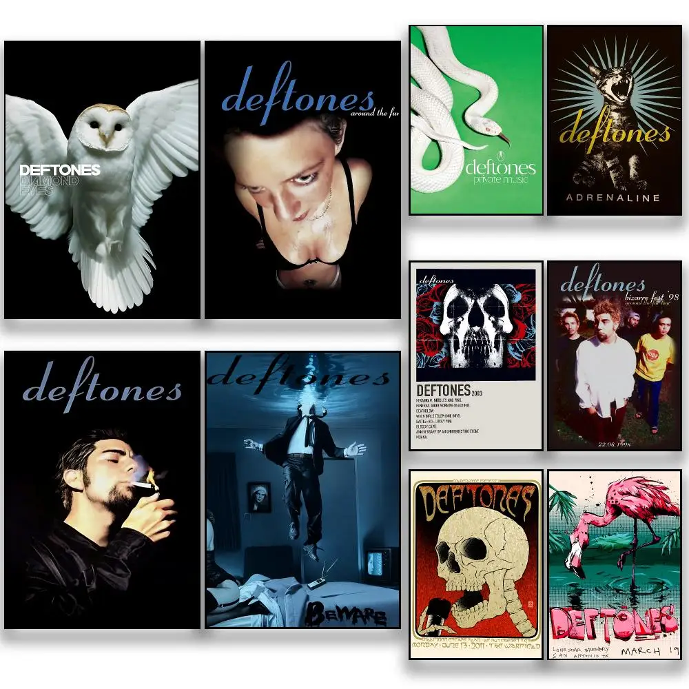 Band Metal D-Deftones Poster HD Removable Wall Art Gift Bedroom Lounge Dorm Office Gaming Cafe Bars