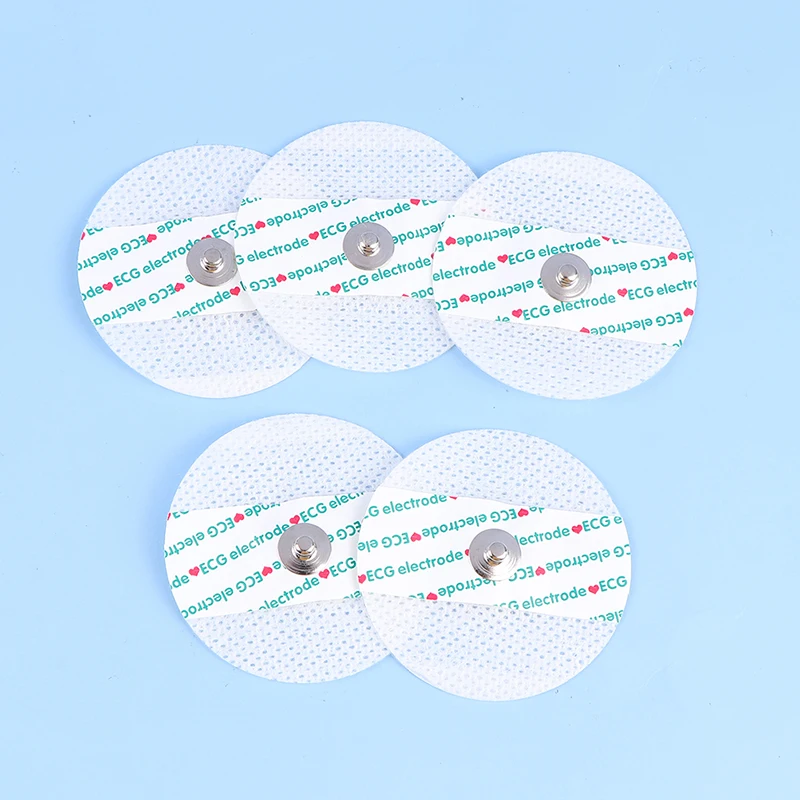 10 Pcs Non-Woven ECG Electrode Pads ECG EKG Electrode Patch Medical Disposable ECG Accessories Electrocardiogram Accessories