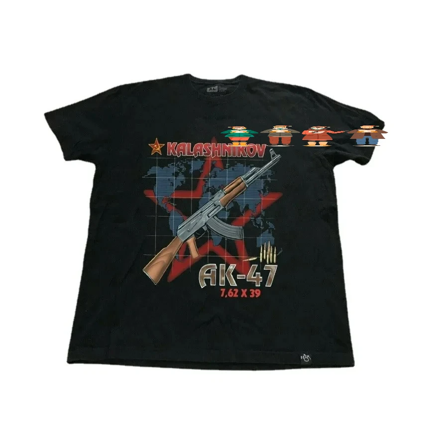 t-shirt with Russian T-Shirts russia putin military AK47 Men's Clothing army