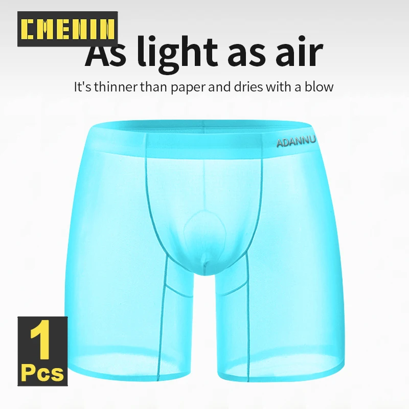 Cmenin Sexy Transparante Heren Boxershorts Zomer Ultradun Ijs Zijde Heren Slipje Sissy Sport Man Ondergoed Ademende Heren Boxers