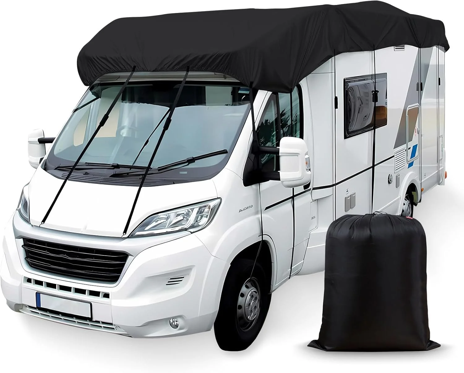 

RV Protective Roof Cover 210D Oxford Fabric Sunshade Cover Waterproof RV Roof Cover For 7-7.5m Length Camper Van RV Accessories
