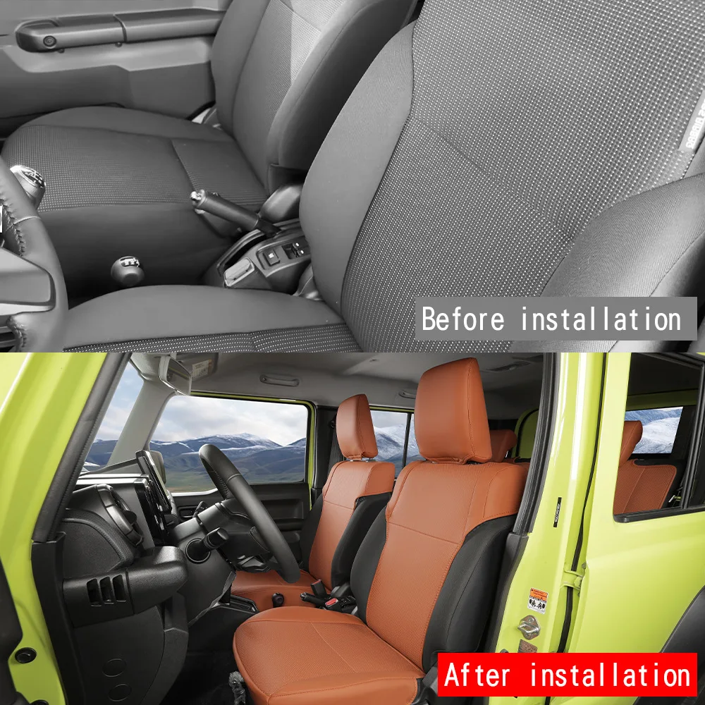 For Suzuki Jimny Nomade 2025 11Pcs Car Half Pack Seat Protector Leather Front and Rear Seat Protective Pad Seats Cushion Set