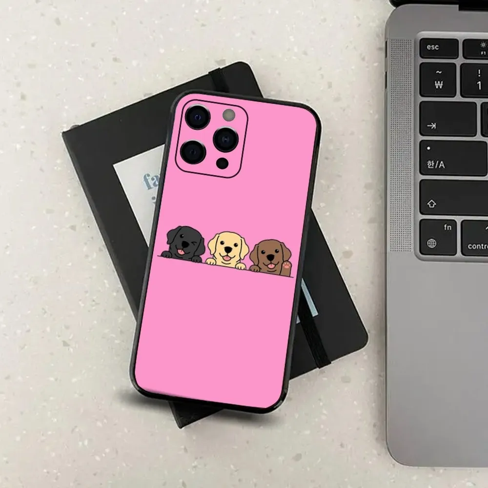 Labrador Dog Phone Case For Apple iPhone 15,14,13,12,11,Pro,X,XS,Max,XR,Plus,Mini Soft Black Cover