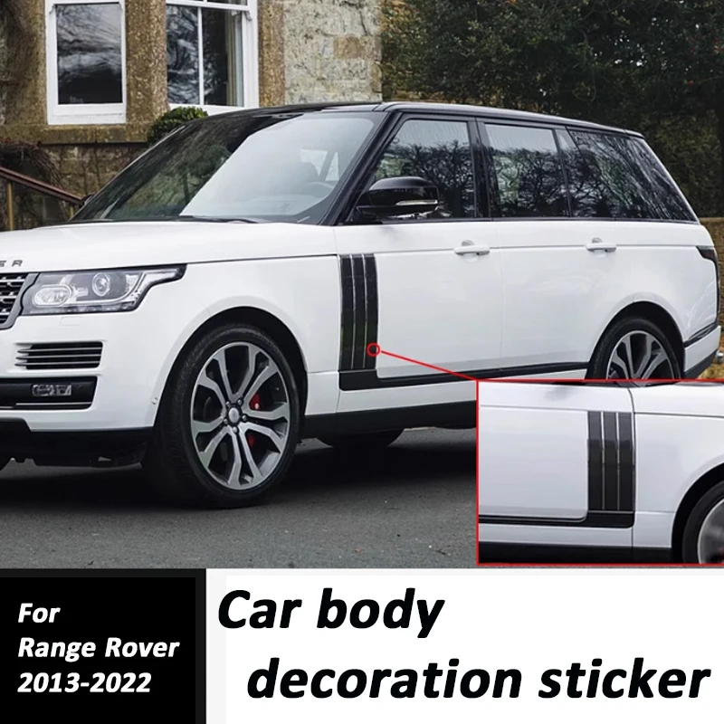 

For Range Rover 2013-2022 Car Body Decoration Sticker Shark Gill Light Bar Decoration Car Exterior Accessories