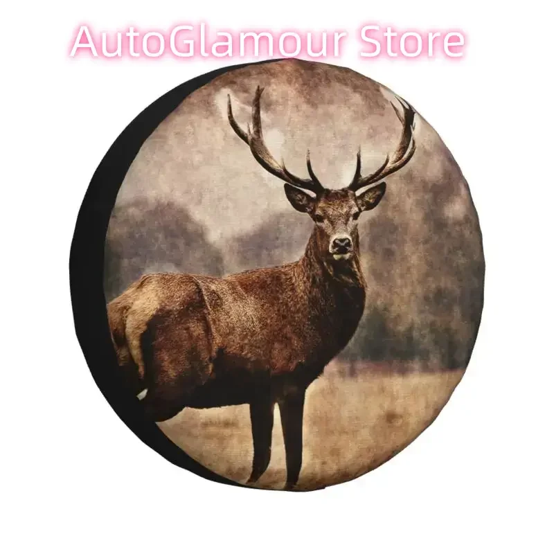 

Custom Deer Spare Tire Cover for Honda CRV Jeep RV SUV Camper Car Wheel Protector Covers 14" 15" 16" 17" Inch