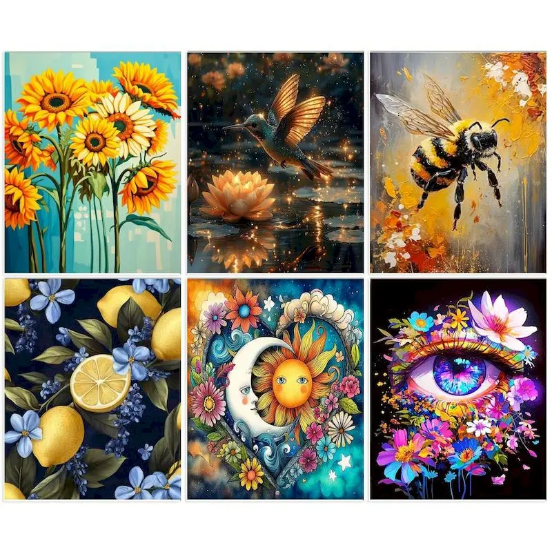 

GATYZTORY Abstract Piture Diy Painting By Numbers Kits Still life Aryli Pigment Drawing Coloring By Numbers For Adults Diy Gift