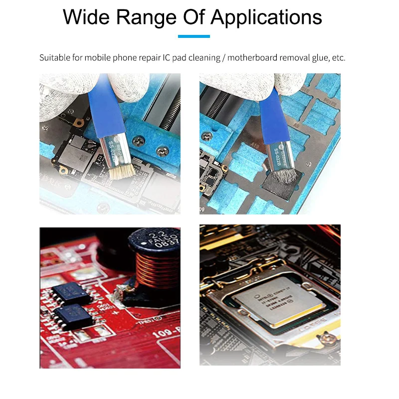 SUNSHINE SS-022B cepillo seguro placa base antiestática PCB cepillo de limpieza de alta calidad para Kit de herramientas de reparación de teléfonos móviles