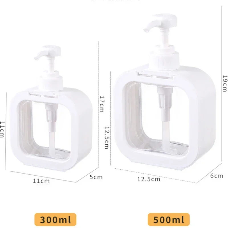 New Travel Dispenser Empty Bath Pump Bottle 300/500ml Bathroom Shower Gel Dispenser Portable Refillable Lotion Shampoo Shower