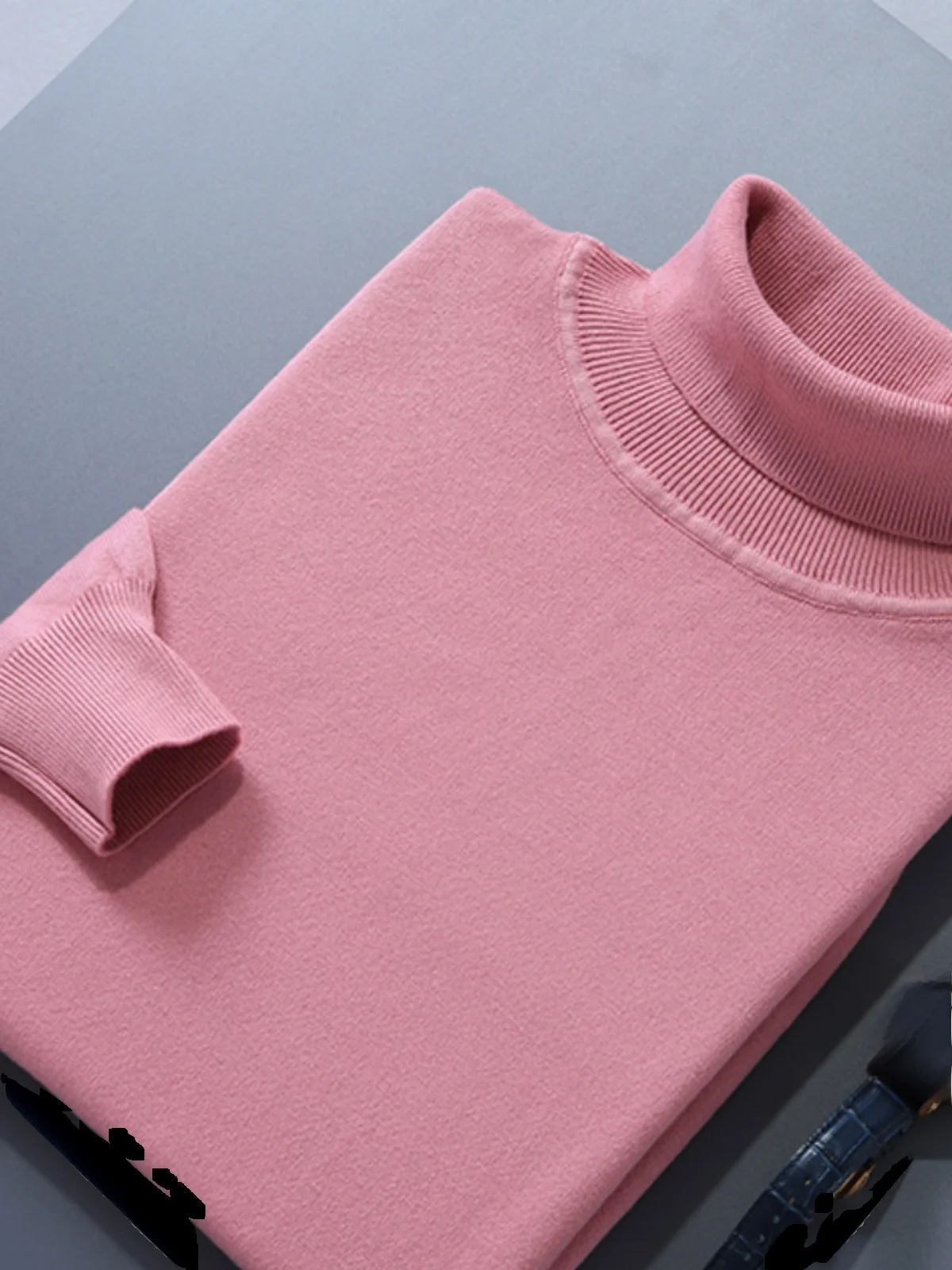 Men's Thiened Large Size Loose Woolen Sweater High Collar Casual Knitted irt Winter Season Comfortable Breathable Warmth