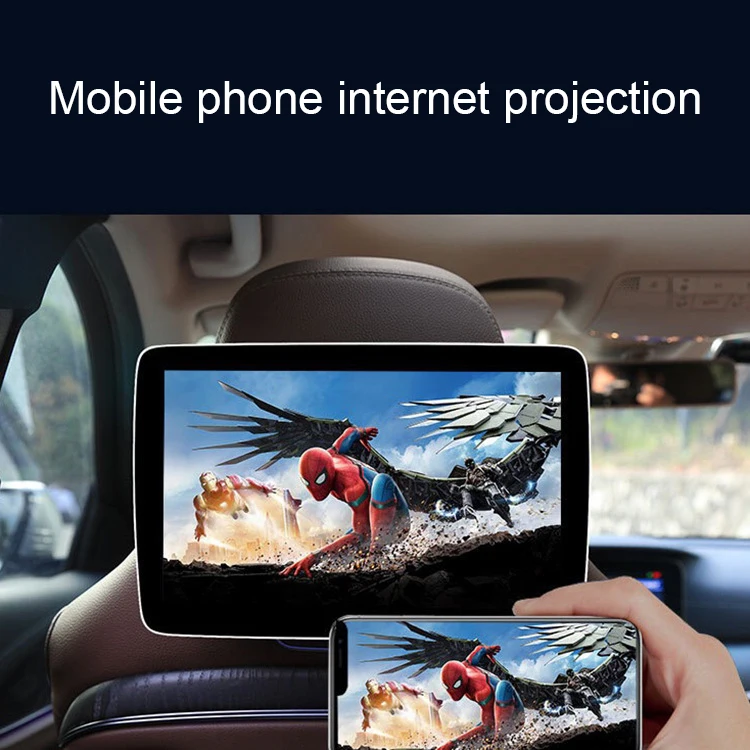 Smart Android 10 Hoofdsteun Monitor Digitale TV-eenheid Auto Achterbank Entertainment 2g Ram 16g Rom Hoofdsteun Auto Monitor