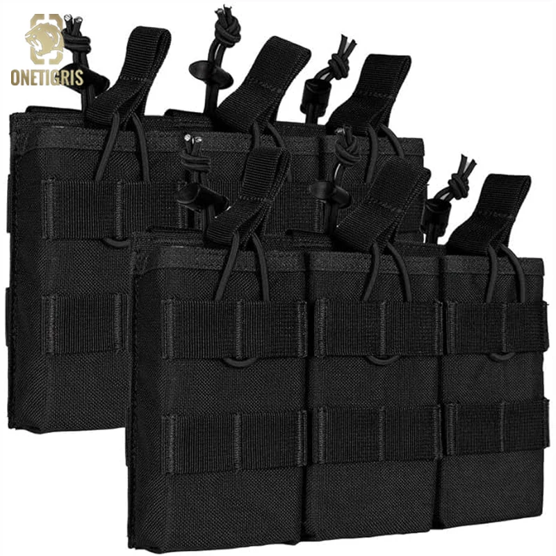 

ONETIGRIS Tactical Magazine Pouch MOLLE Triple Mag Pouches for M4 M16 Pmag .223REM Stanag Lancer L5 FAB Ultimag Hexmag HX, DD07