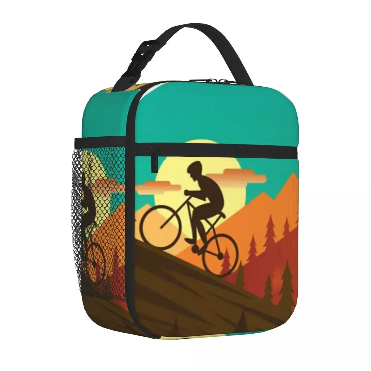 Bike Sport Adventure Lunch Bag Insulated Bento Box Lunch Tote Leakproof Picnic Bags Cooler Thermal Bag for Woman Children Travel