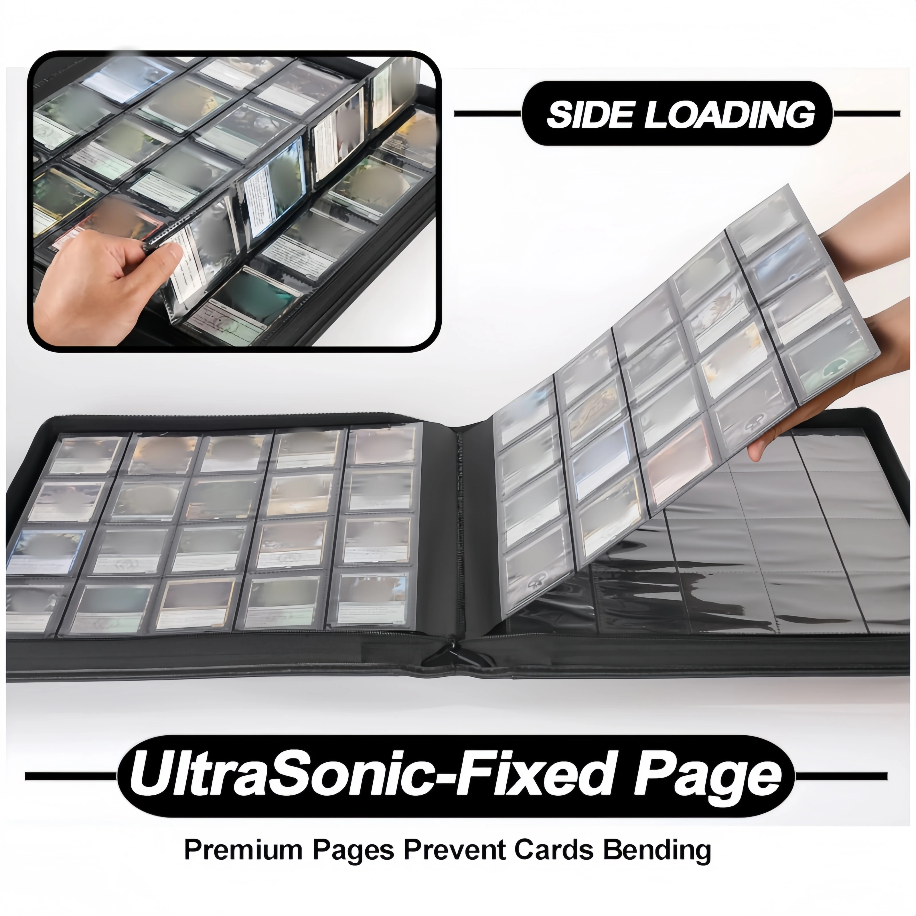 Premium 20 Pocket Card Binder –1280 Collection Binder Folder Card Album Card Holder Fit for TCG,MTG Football Play Cards