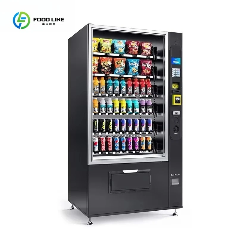 

Black Customized Machine Vending Drink and Snack Vending Machine With Keyboard