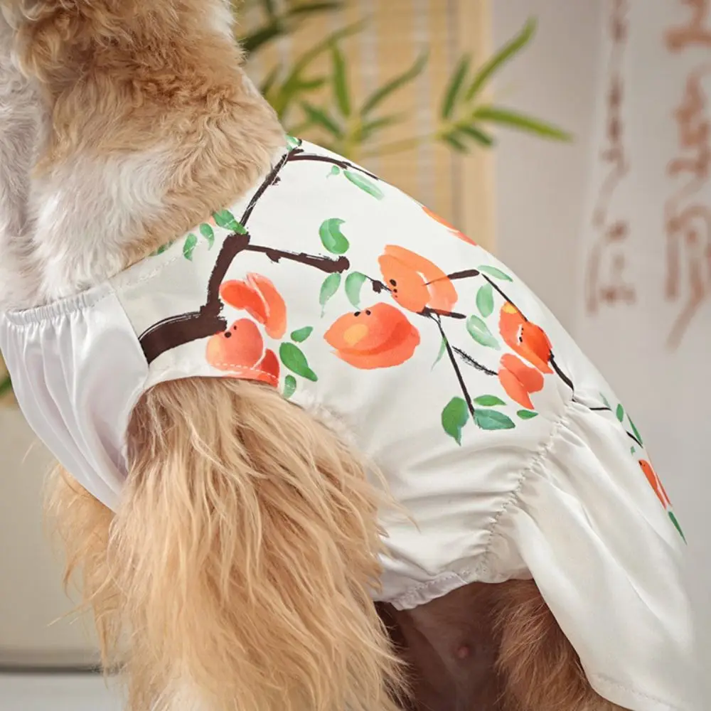 Практичный удобный костюм Тан для собаки, моющийся мягкий Cheongsam для собаки, платье с героями мультфильмов, аксессуары для собак