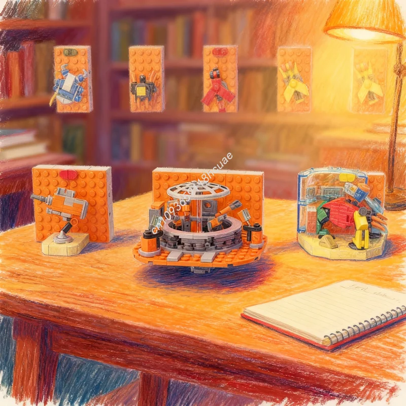 562개 MOC 게임 액세서리 모듈형 거리 풍경 시장 카드 두리 모델 빌딩 크리스마스 선물 장난감 블록 건축