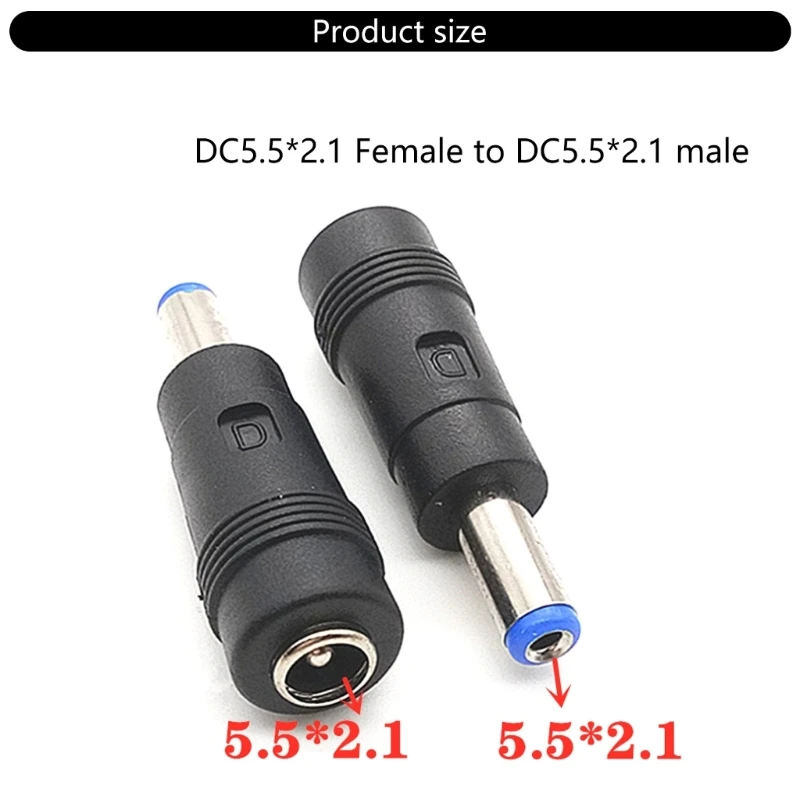 Convertidor carga a macho DC5.5x2.1mm a DC5.5x2.1mm Adaptador conector