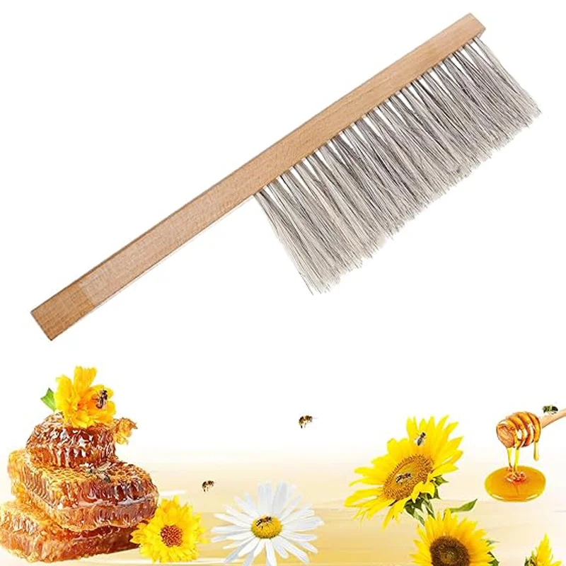 

Natural Horsehair Beekeeping Brush with Wooden Handle, Bee Hive Cleaning Tool, Beekeeping Equipment for Beekeepers, Durable & Ge