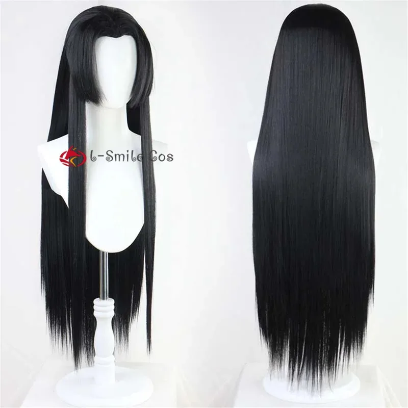 فيفي 2025 هانكوك أنيمي بوا هانكوكو تأثيري على غرار شعر مستعار أسود طويل مع أقراط مقاومة للحرارة الشعر شعر مستعار للحفلات #3