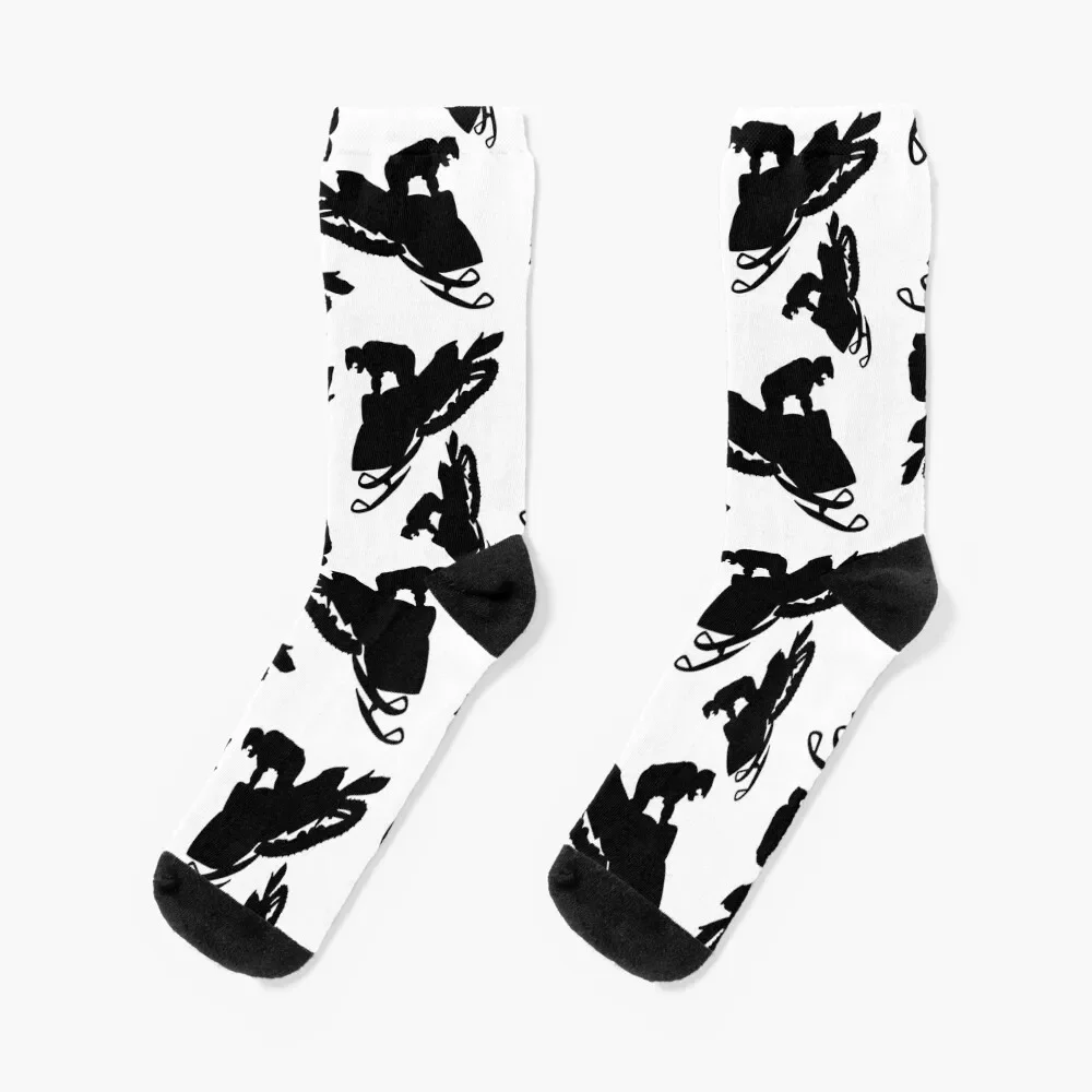Snowmobile pattern Socks sports stockings Soccer Rugby cool Men Socks Women's