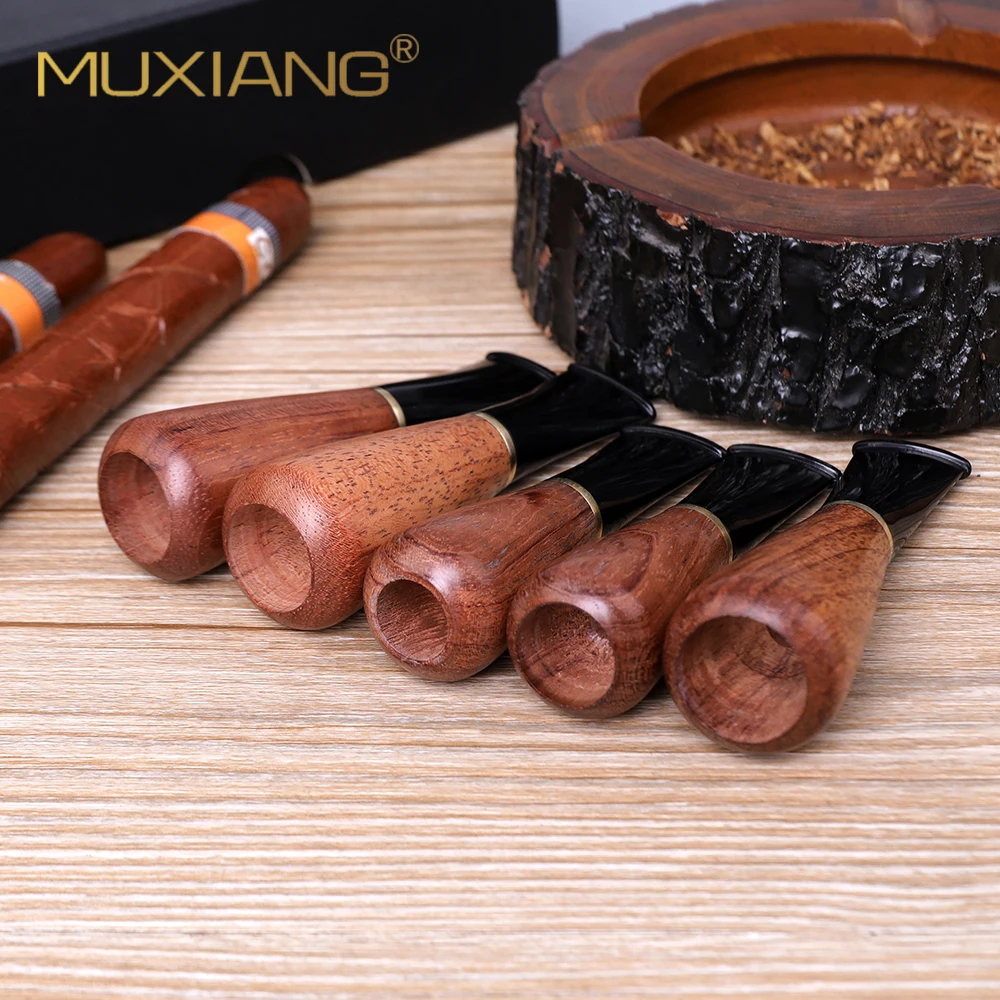 1pc  Cigar Holder Smoking Accessories Tobacco Rod Cigarette Mouthpiece Smoke Pipe Nozzle 9mm Filter Rosewood Cigar Accessories