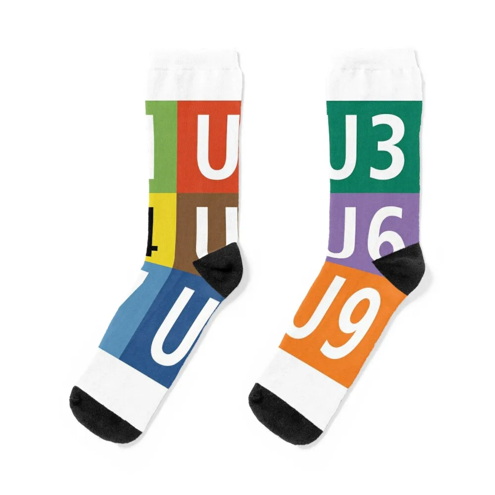 All subway lines (Berlin) Socks essential christmas stocking designer Mens Socks Women's