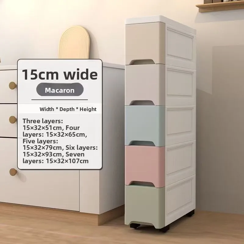 Thickened Plastic Storage Cabinet Multi-layer Drawer Style Bedroom Storage Cabinet  Cabinet for Living Room Kitchen Bathroom