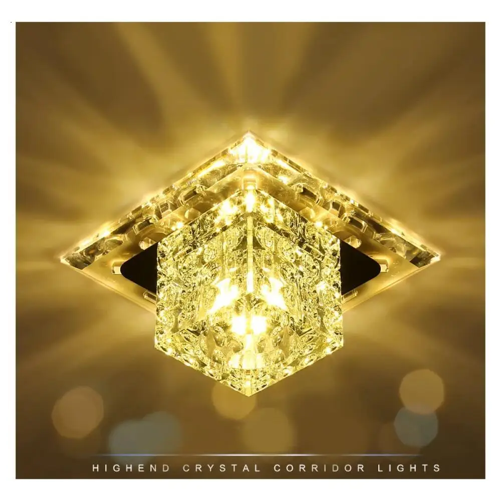 3W/5W Ceiling Lights Ceiling lamps Aisle Crystal led ceiling lamps ceiling light crystal simplicity Flush Mount Light Fixture