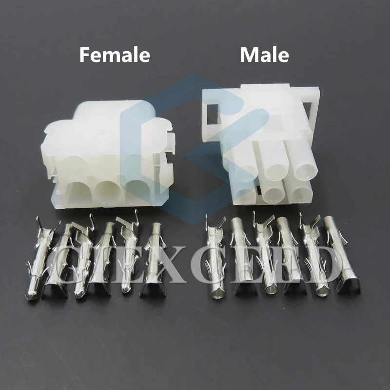 2 Sets 6 Pin 63080 Electrical Connector Female Male Plug Wiring Socket AC Assembly For Elevator Auto Cars