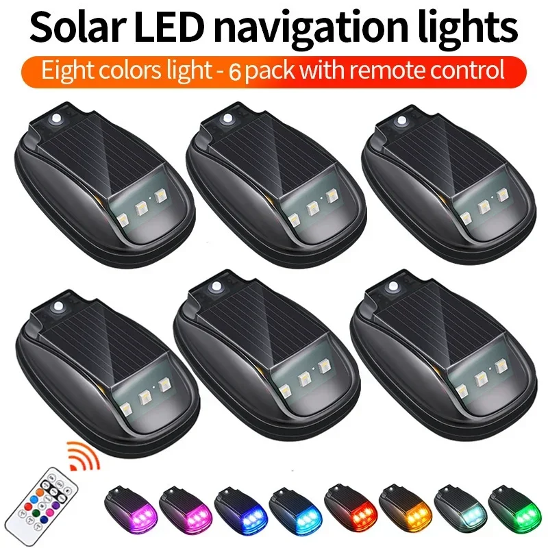 Solar Powered Aircraft Airplane Helicopter Warning Lights Wireless Light RGB Led Strobe Lights LED Flash For Car Motorcycle