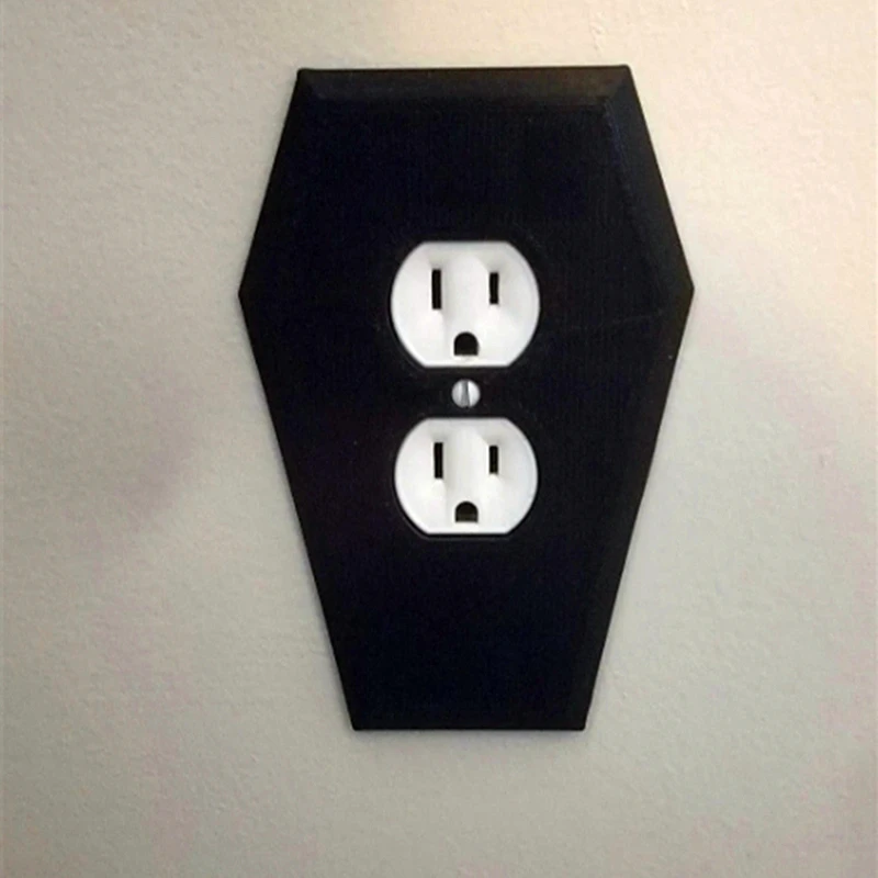 Coffin Light Switch Cover Wall Plate Casket Outlet Switch Plate Gothic Home Decor Spooky Halloween Switch Cover