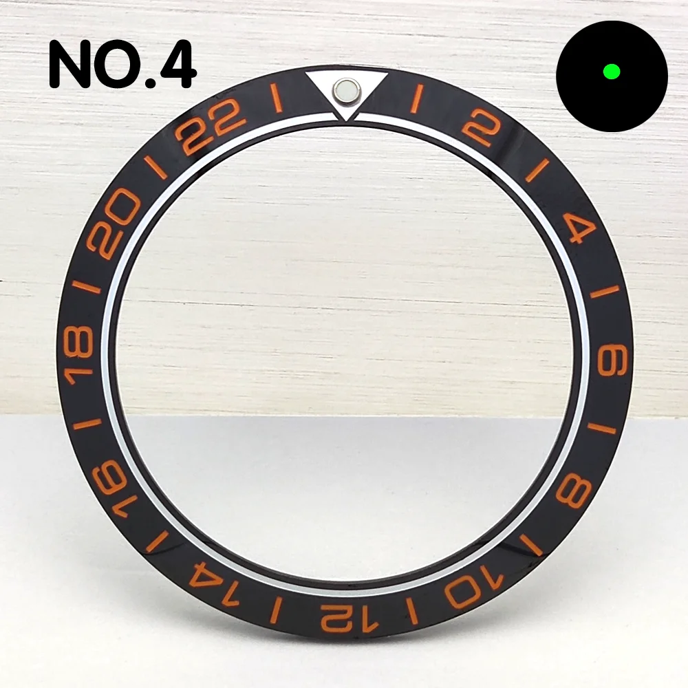 41mm Bezel Sloping Ceramic Bezel Luminous Bezel Fits 43mm Watch Case Parts Replacement Parts High Quality Watch Bezel