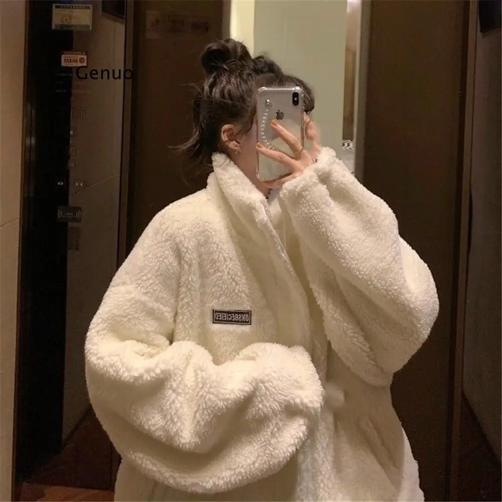 

Solid Warm Hoodie Sweatshirt Girls Oversize Women Spring Autumn Funny Punk Harajuku Tops Females Clothes Zipper Hoodie Girl